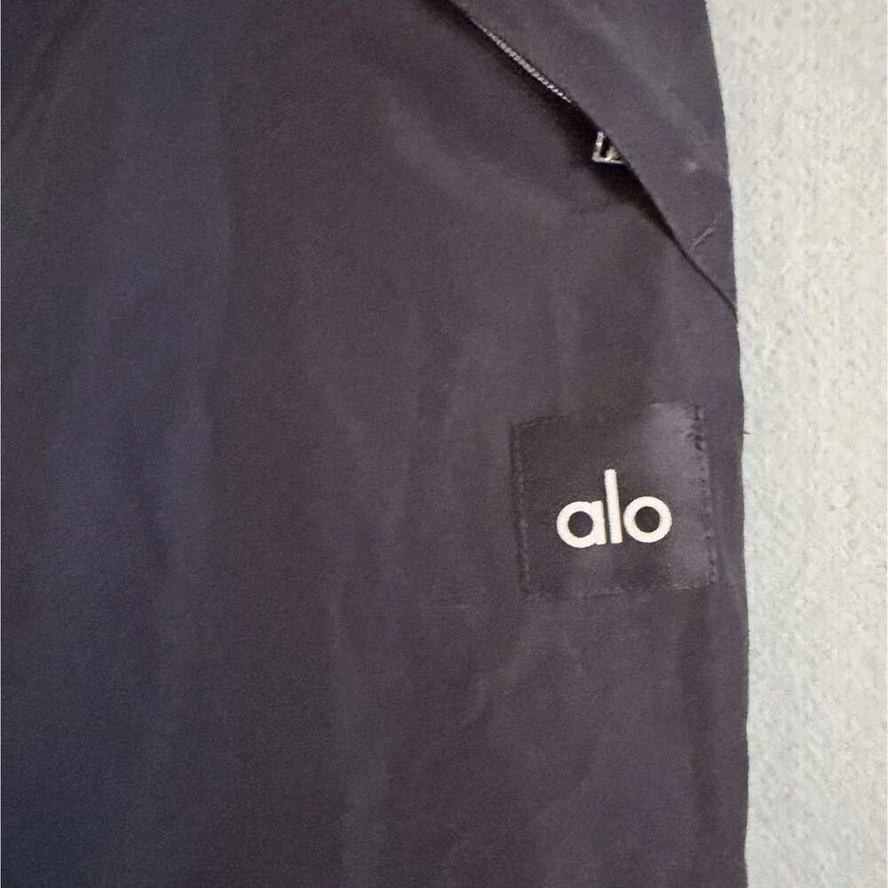 Alo Yoga Edge Trouser Black Cargo Pants Wide Leg Womens Small Activewear
